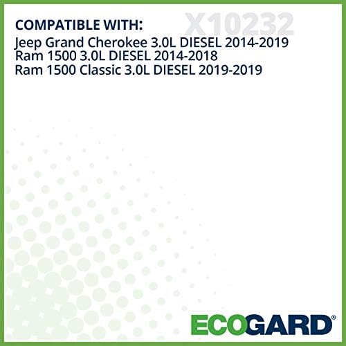 Ecogard X10232 מחסנית פרימיום מסנן שמן מנוע לשמן קונבנציונאלי מתאים ל- RAM 1500 3.0L דיזל 2014-2018, 1500 דיזל קלאסי 3.0L דיזל 2019 |